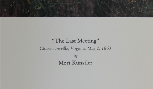 The Last Meeting by Mort Kunstler - Artist Signed Limited Edition Print - Number 745/1500 by American Print Gallery - Gettysburg, PA - With Certificate of Authenticity - Print Measures 24 1/2 by...