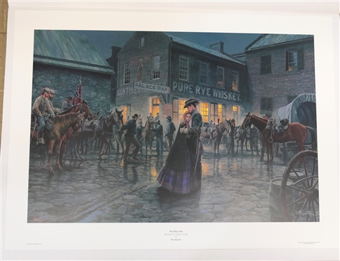 The Palace Bar Winchester, VA. October 18, 1862 by Mort Kunstler - Artist Signed and Numbered Print - 3777 of 4000 Print by American Print Gallery - Gettysburg, PA - with COA - Measures 23 1/2...