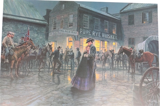 The Palace Bar Winchester, VA. October 18, 1862 by Mort Kunstler - Artist Signed and Numbered Print - 3777 of 4000 Print by American Print Gallery - Gettysburg, PA - with COA - Measures 23 1/2...