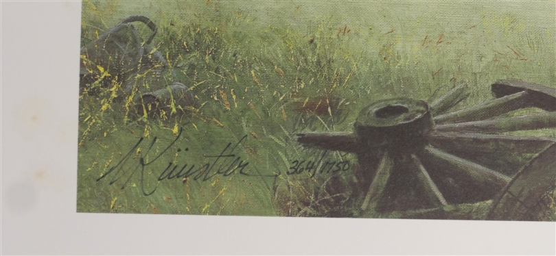 The Charge at Trevilian Station General Hampton and The Citadel Cadets - June 11, 1864 by Mort Kunstler - Artist Signed and Numbered 364 /1750 - by American Print Gallery, Gettysburg, PA - With...