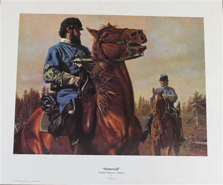 Stonewall General Thomas J. Jackson by Don Stivers Artist Signed and Numbered Print 281/1000 - American Print Gallery - Gettysburg, PA - Print Measures 23 1/2 By 28 1/4 