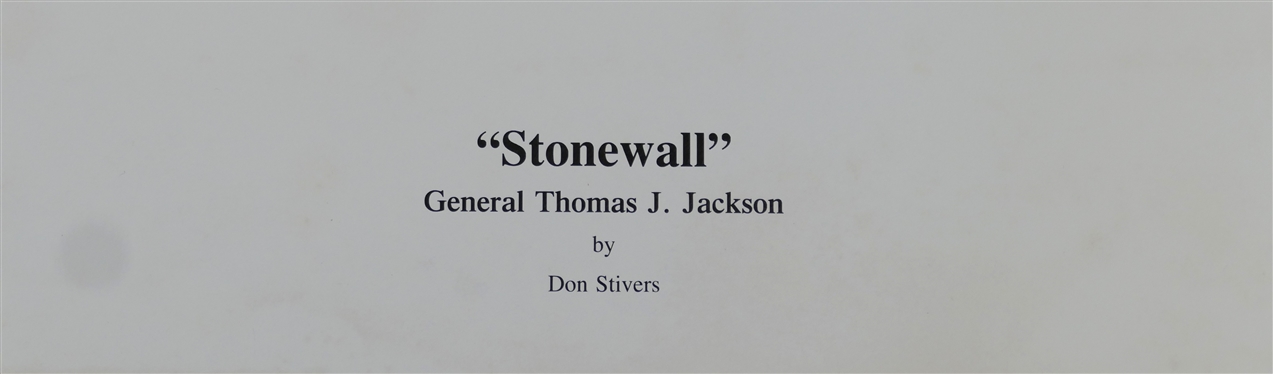Stonewall General Thomas J. Jackson by Don Stivers Artist Signed and Numbered Print 281/1000 - American Print Gallery - Gettysburg, PA - Print Measures 23 1/2 By 28 1/4 