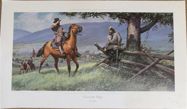 Lord of the Valley by Artist Dale Gallon Number 645/950 - Published for The Virginia Military Institute Alumni Association - Print Measures 22 1/2 by 38 1/2 