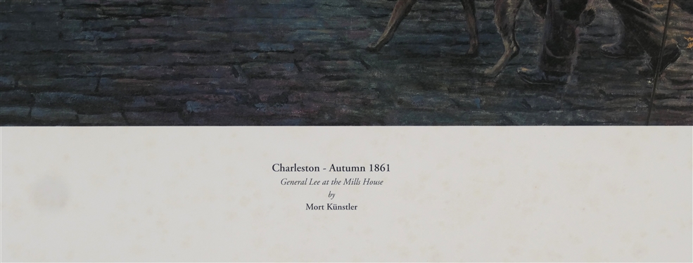 Charleston - Autumn 1861 General Lee at the Mills House by Mort Kunstler - Artist Signed and Numbered Limited Edition Offset Lithograph- 702/2500 - With COA - Print Measures 23 1/2 By 33 1/2 