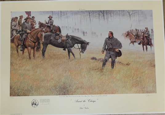 …. Sound the Charge! by Dale Gallon - Limited Edition Signed and Numbered Print 264/950 - Published by Lower Marsh Creek Press - Print Measures 20 3/4 By 30 1/4 - With COA