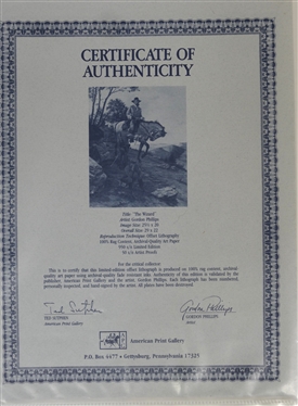 The Wizard by Gordon Phillips Limited Edition Signed and Numbered Offset Lithograph Numbered 907/950 - Published by American Print Gallery with COA - Print Measures 29 By 22 