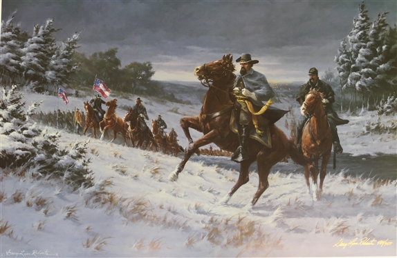 Crossing Lick Creek by Gary Lynn Roberts - Limited Edition Signed and Numbered 484/950 - Published by Newark Publishing USA with COA - Print Measures 23 1/4 by 32 