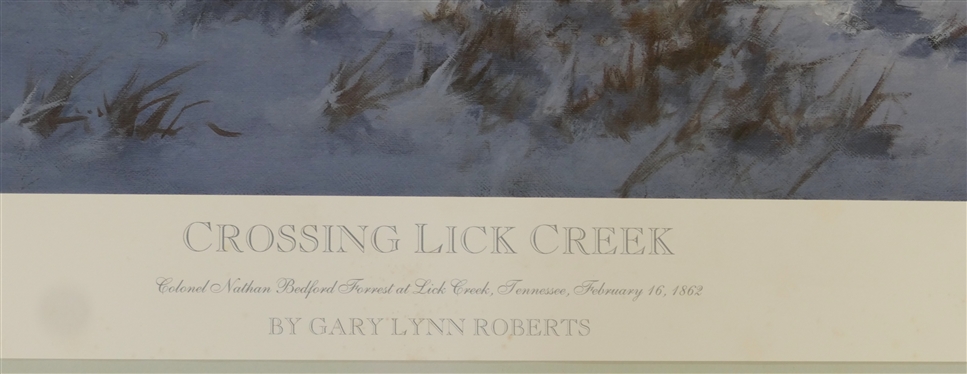 Crossing Lick Creek by Gary Lynn Roberts - Limited Edition Signed and Numbered 484/950 - Published by Newark Publishing USA with COA - Print Measures 23 1/4 by 32 