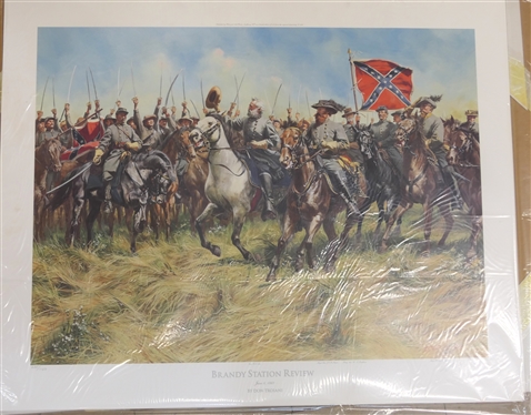 Brandy Station Review June 8, 186 by Don Troiani Artist Signed Limited Edition Numbered Print - 605/1150 - With COA - Print Measures 24 3/4 by 31 