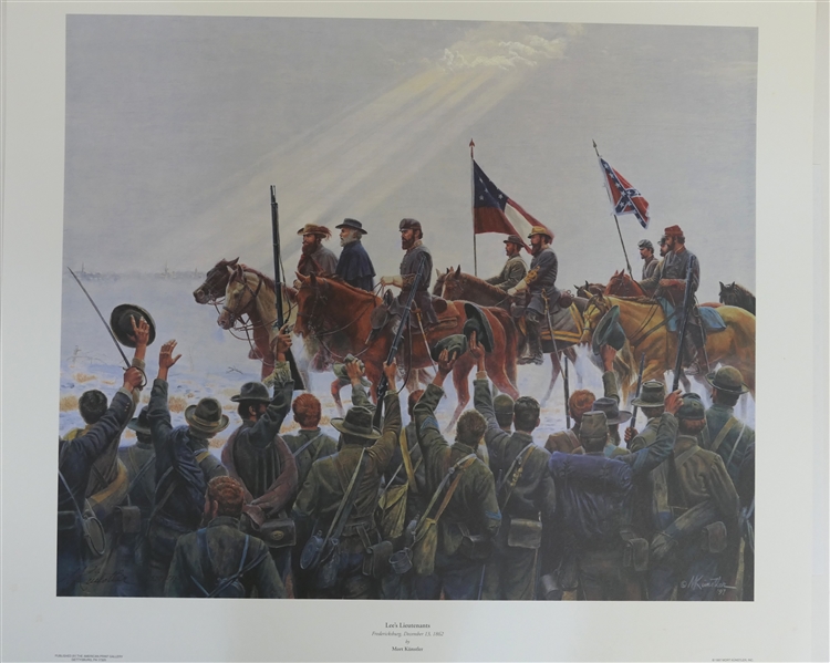 "Lees Lieutenants" Fredericksburg, VA., December 13, 1862 by Mort Kunstler Limited Edition Artist Signed and Numbered Offset Lithograph 1229 / 1750 with COA - Print Measures 24" By 27 1/2"