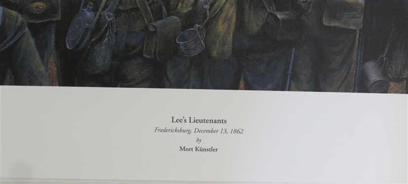 Lee''s Lieutenants Fredericksburg, VA., December 13, 1862 by Mort Kunstler Limited Edition Artist Signed and Numbered Offset Lithograph 1229 / 1750 with COA - Print Measures 24 By 27 1/2