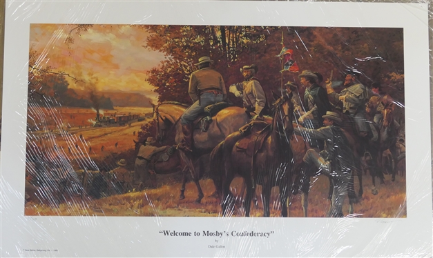 Welcome to Mosby''s Confederacy by Dale Gallon Limited Edition Artist Signed and Numbered Print 39/950 with COA - Print Measures 15 1/4 By 25 