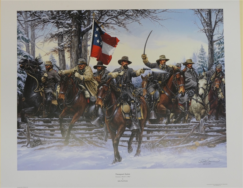 "Thompsons Station" Tennessee, March 5, 1863 - By John Paul Strain - Artist Signed Limited Edition Print - Number 422/1250 - Published by Gettysburg Military Publishing - Gettysburg, PA- Print...