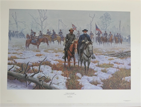 …War Is So Terrible Longstreet and Lee, December 13, 1862 by Mort Kunstler Limited Edition Artist Signed and Numbered Offset Lithograph 23 1/2 by 32 3/4 with COA - Print Measures 23 1/2 by 32...