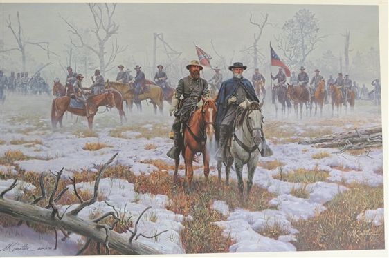 …War Is So Terrible Longstreet and Lee, December 13, 1862 by Mort Kunstler Limited Edition Artist Signed and Numbered Offset Lithograph 23 1/2 by 32 3/4 with COA - Print Measures 23 1/2 by 32...