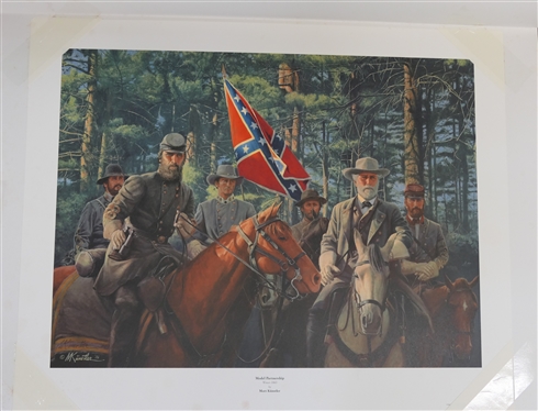 Model Partnership by Mort Kunstler Limited Edition Artist Signed and Numbered Offset Lithograph 88/1500 With COA - Print Measures 24 1/4 By 30 1/4 