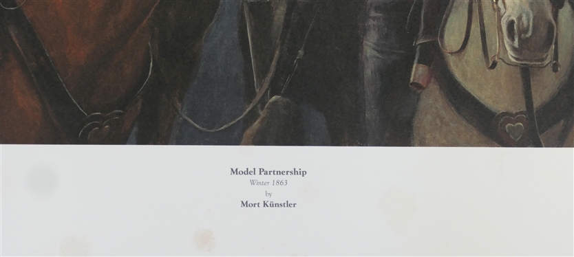 Model Partnership by Mort Kunstler Limited Edition Artist Signed and Numbered Offset Lithograph 88/1500 With COA - Print Measures 24 1/4 By 30 1/4 