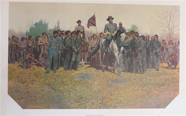 We Still Love You, General Lee by Mort Kunstler Limited Edition Artist Signed and Numbered Offset Lithograph Number 826/950 with COA - Print Measures 21 3/4 by 31 3/4 