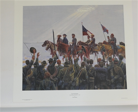 Lee''s Lieutenants by Mort Kunstler Limited Edition Artist Signed and Numbered Offset Lithograph 364/1750 with COA - Print Measures 24 by 27 1/2