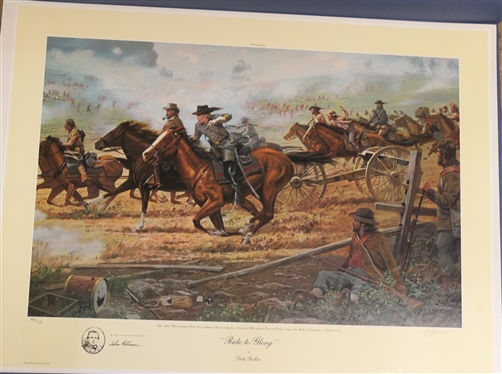 Ride to Glory by Dale Gallon Limited Edition Artist Signed and Numbered Print 880/950 - Print Measures 22 by 30 