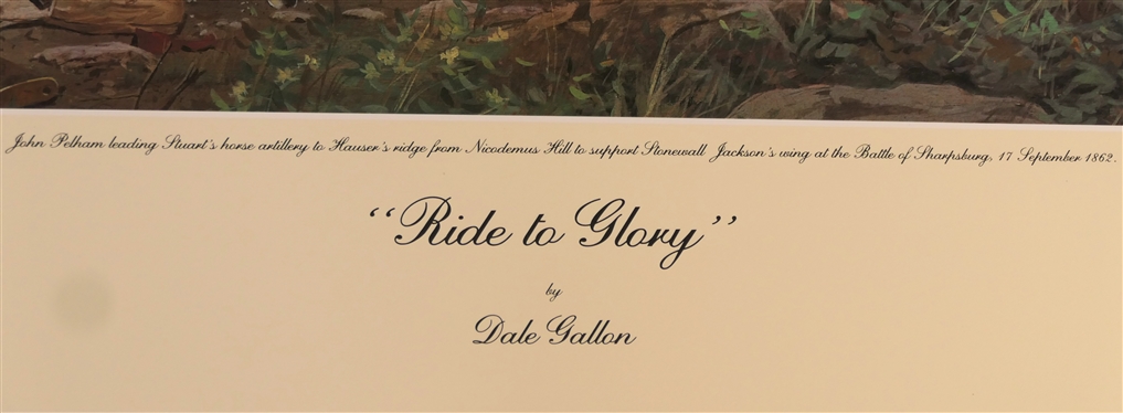 Ride to Glory by Dale Gallon Limited Edition Artist Signed and Numbered Print 880/950 - Print Measures 22 by 30 