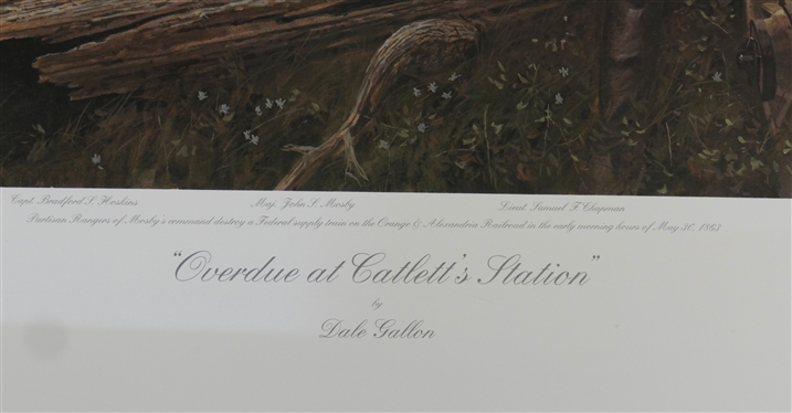 Overdue At Catlett''s Station by Dale Gallon Limited Edition Artist Signed and Numbered Print 658 / 950 with COA and Accompanying Historical Information Booklet - Print Measures 22 By 31 