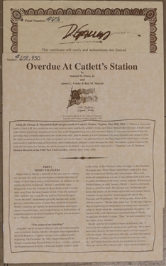 Overdue At Catlett''s Station by Dale Gallon Limited Edition Artist Signed and Numbered Print 658 / 950 with COA and Accompanying Historical Information Booklet - Print Measures 22 By 31 