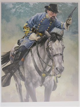 Gen. Nathan Bedford Forrest by Michael Gnatek, JR. Published by The Marks Collection Limited Edition Artist Signed and Numbered Print 855 / 1000 - With COA - Print Measures 28 by 21 1/4
