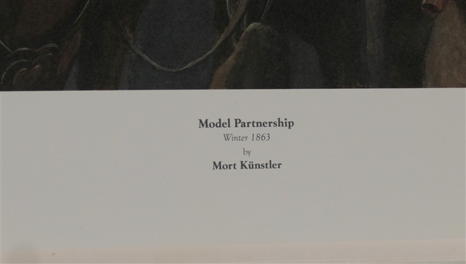 Model Partnership by Mort Kunstler Limited Edition Artist Signed and Numbered Offset Lithograph 745/1500 With COA - Print Measures 24 1/4 By 30 1/4 