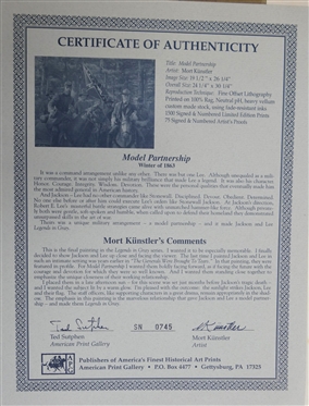 Model Partnership by Mort Kunstler Limited Edition Artist Signed and Numbered Offset Lithograph 745/1500 With COA - Print Measures 24 1/4 By 30 1/4 
