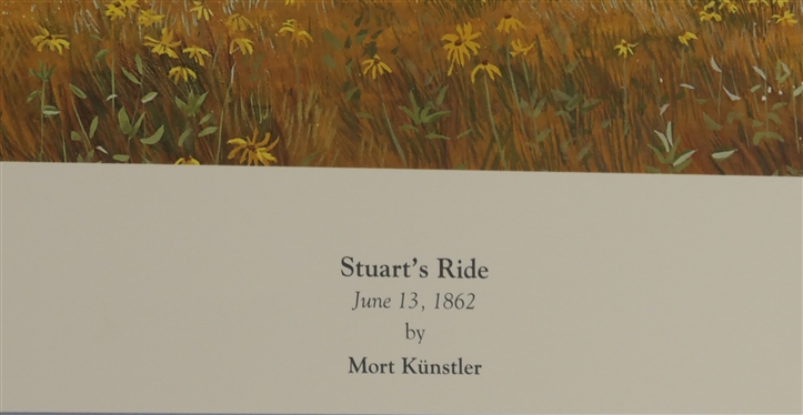 Stuart''s Ride June 13, 1862 by Mort Kunstler Limited Edition Artist Signed and Numbered Offset Lithograph 364 / 1750 with COA - Print Measures 15 1/4 by 32