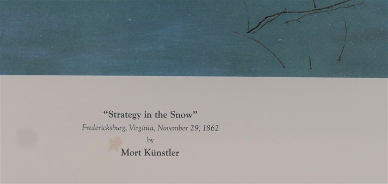 Strategy in the Snow Fredericksburg Virginia, November 29, 1862 by Mort Kunstler Limited Edition Artist Signed and Numbered Offset Lithograph 745/1500 by American Print Gallery - Print Measures...