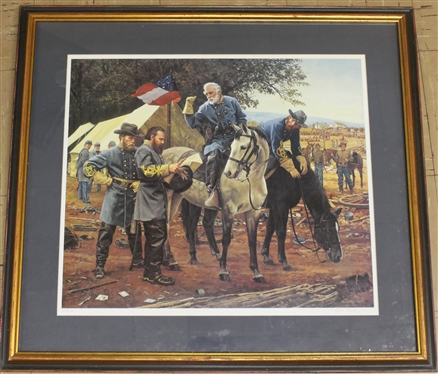 Attractively Framed and Matted Civil War Print by Don Stivers - Limited Edition Artist Signed and Numbered 167/650 - Frame Measures 25 by 27 1/2
