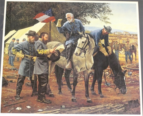 Attractively Framed and Matted Civil War Print by Don Stivers - Limited Edition Artist Signed and Numbered 167/650 - Frame Measures 25 by 27 1/2