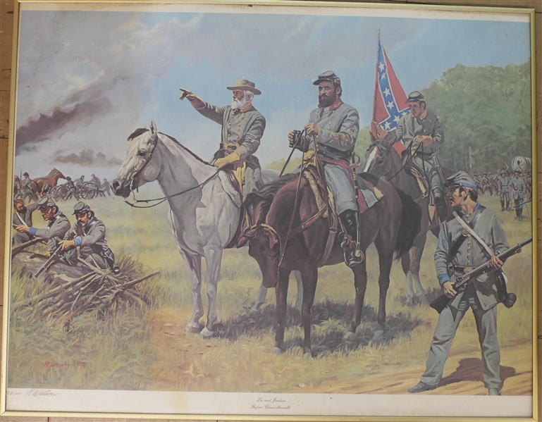 "Lee and Jackson Before Chancellorsville" R. Wilson Artist Signed and Numbered Print 326/1000 - Framed - Frame Measures 22 1/4" by 28 1/4" 