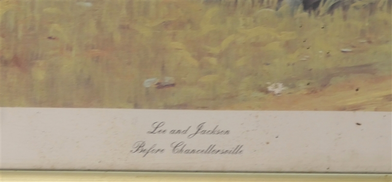 Lee and Jackson Before Chancellorsville R. Wilson Artist Signed and Numbered Print 326/1000 - Framed - Frame Measures 22 1/4 by 28 1/4 