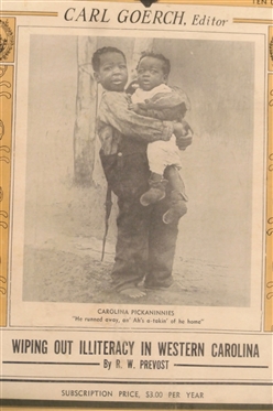 The State - A Weekly Survey of North Carolina Framed Magazine - From April 28th 1934 - Carolina Pickaninnies Cover Photo - Frame Measures 17 3/8 by 13 1/2
