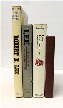 4 Hardcover Books on Robert E. Lee - Life of Robert E. Lee For Boys and Girls  by J.G.de Roulhag Hamilton and Mary Thompson Hamilton Lee - The Last Years by Charles Bracelen Flood, Lee''s Last...