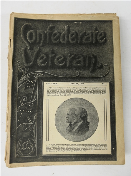 "The Confederate Veteran" Magazine - 1920 Full Year of Issues 