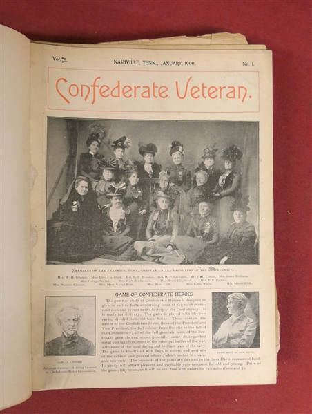 The Confederate Veteran Magazine - 1900 Full Year of Issues
