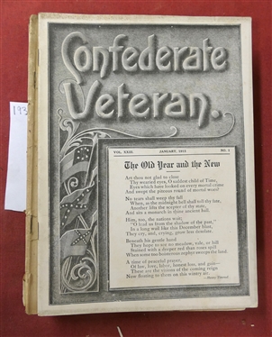The Confederate Veteran Magazine - 1915 Full Year of Issues 