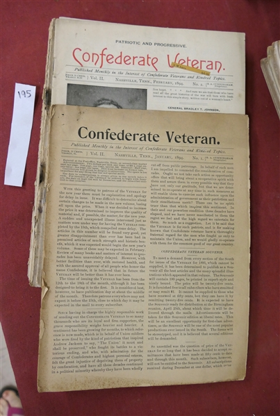The Confederate Veteran Magazine - 1894 Full Year of Issues