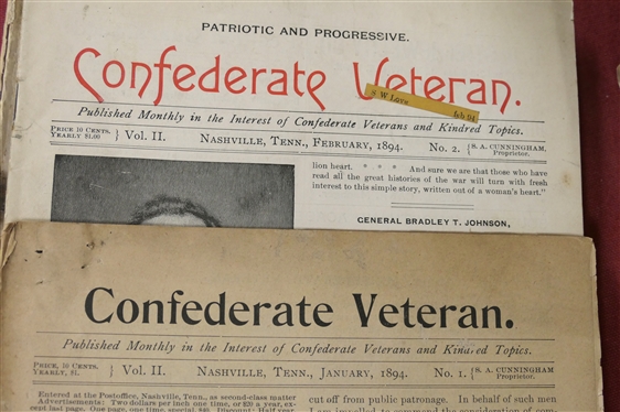 The Confederate Veteran Magazine - 1894 Full Year of Issues