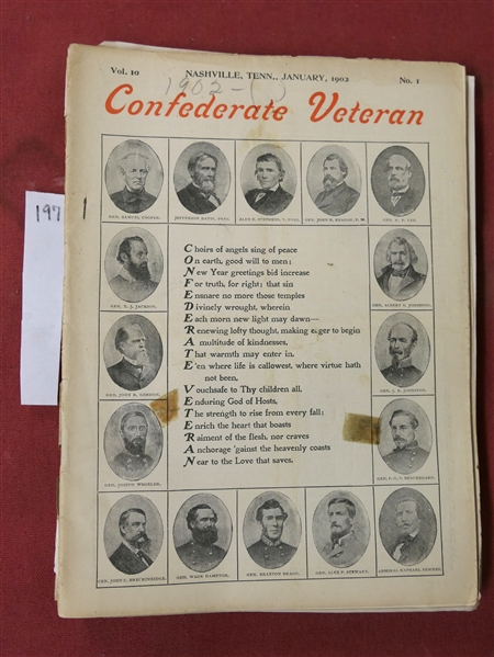 The Confederate Veteran Magazine - 1902 Full Year of Issues