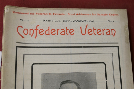 The Confederate Veteran Magazine - 1903 Full Year of Issues