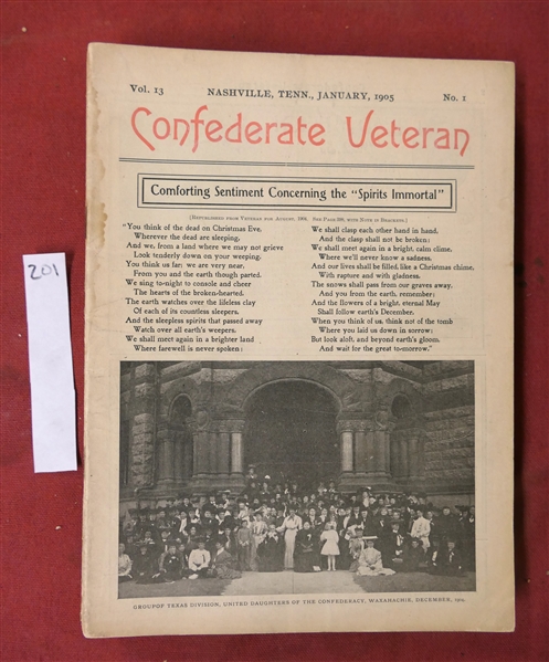 The Confederate Veteran" Magazine - 1905 Full Year of Issues