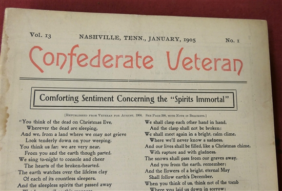 The Confederate Veteran Magazine - 1905 Full Year of Issues