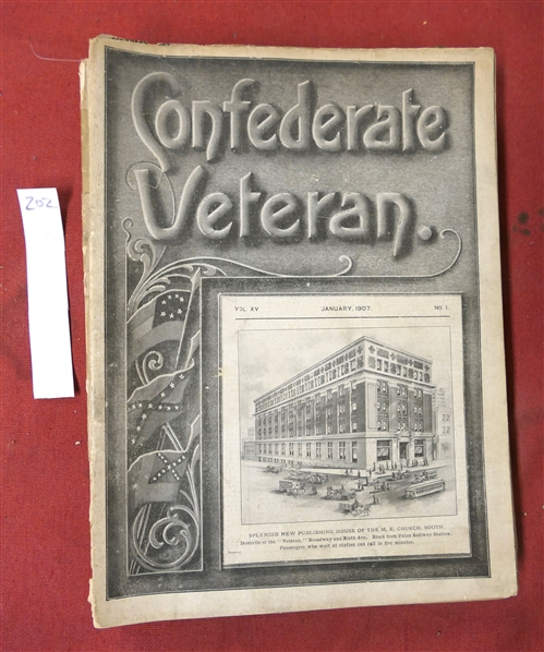 The Confederate Veteran Magazine - 1907 Full Year of Issues