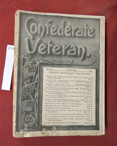The Confederate Veteran Magazine - 1909 Full Year of Issues