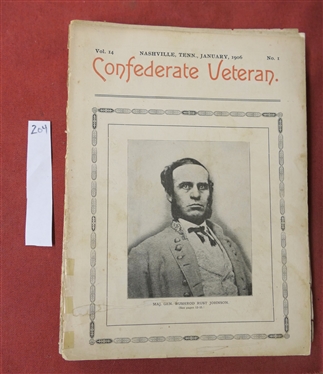 The Confederate Veteran Magazine - 1906 Full Year of Issues
